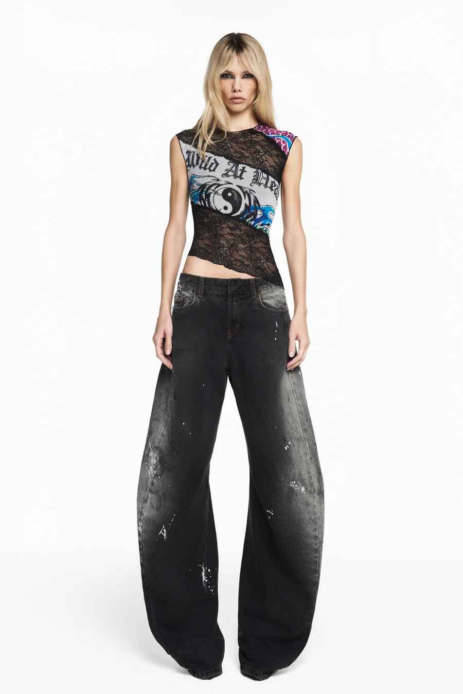 CALCA JEANS BLACK MANCHADA PERNA MONTARIA-6
